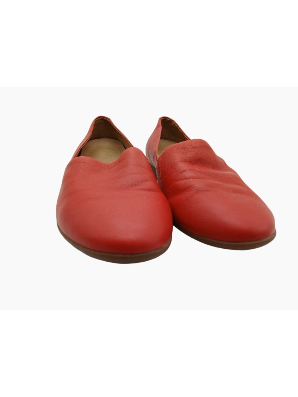Dansko Larisa Womens Red Leather Flats Size 39 Low Heel Slip-On Removable Insole - Picture 2 of 11